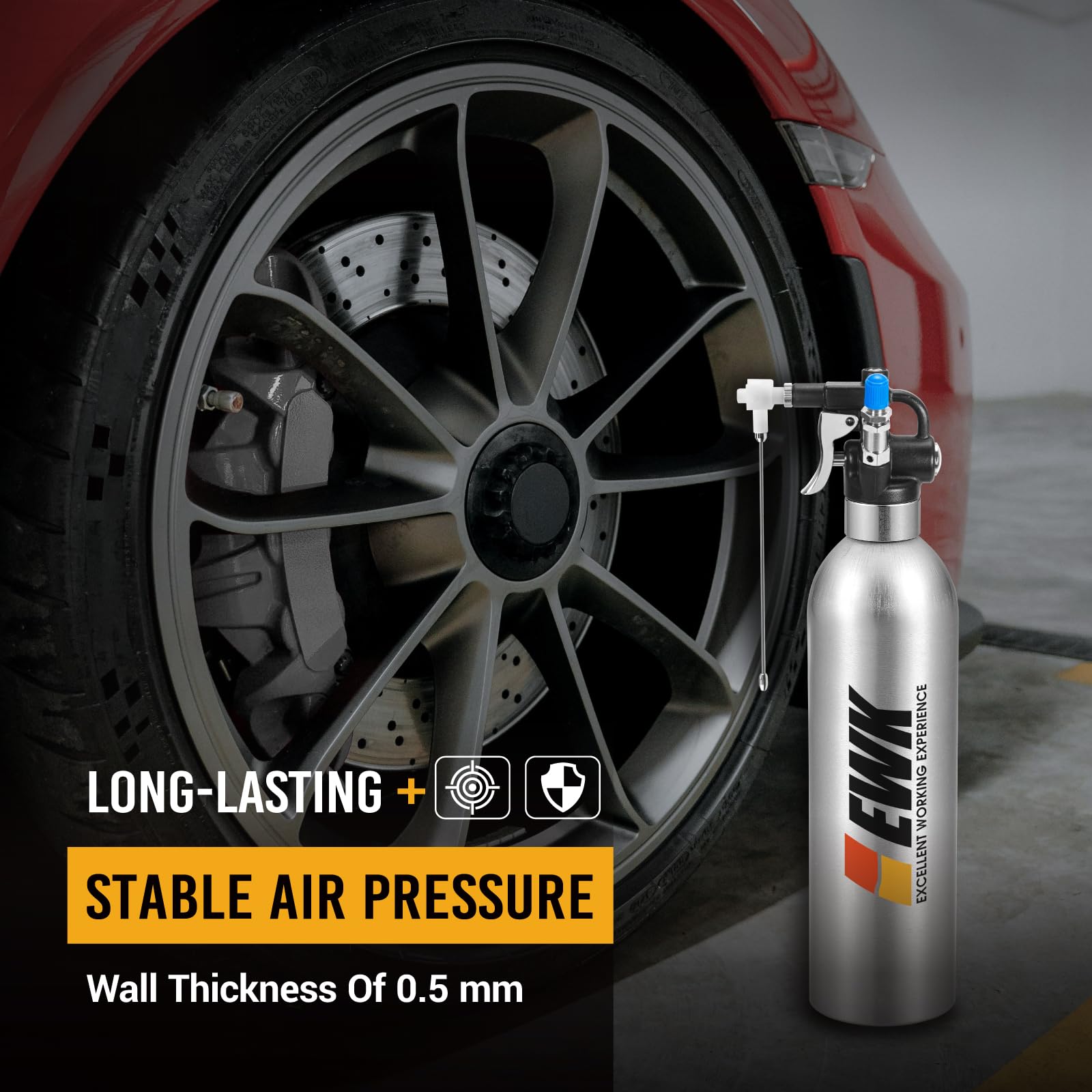 EWK 22 oz 110 psi Refillable Liquid Spray Can for Brake, Machine & Engine