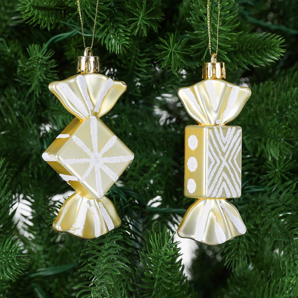 LANGXUN 20pcs Christmas Ornaments Set 2025 Tree Hanging Decor Candy Gingerbread