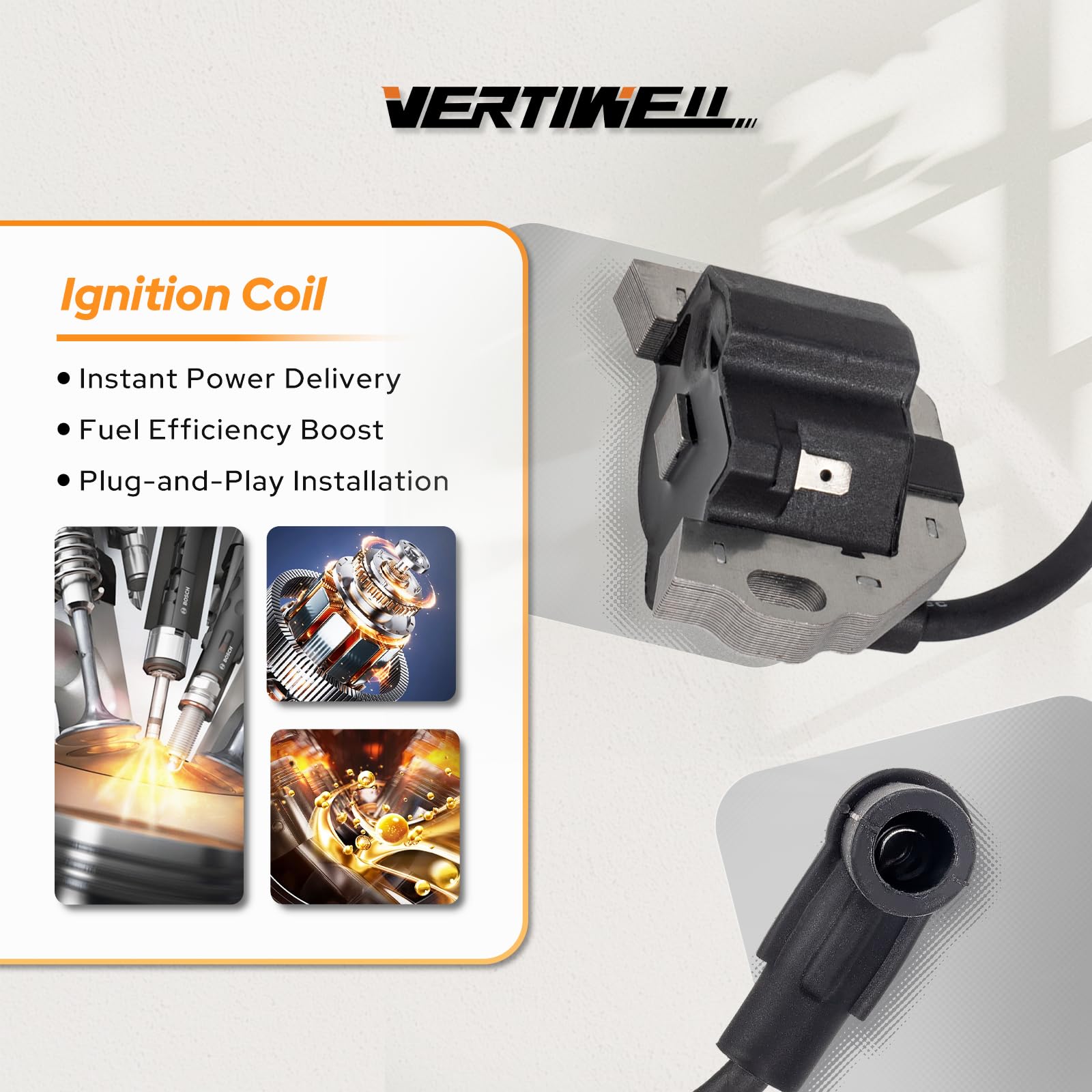 Set of 2 Ignition Coil Pack Compatible with Kawasaki FR FS FX Series 481V 541V