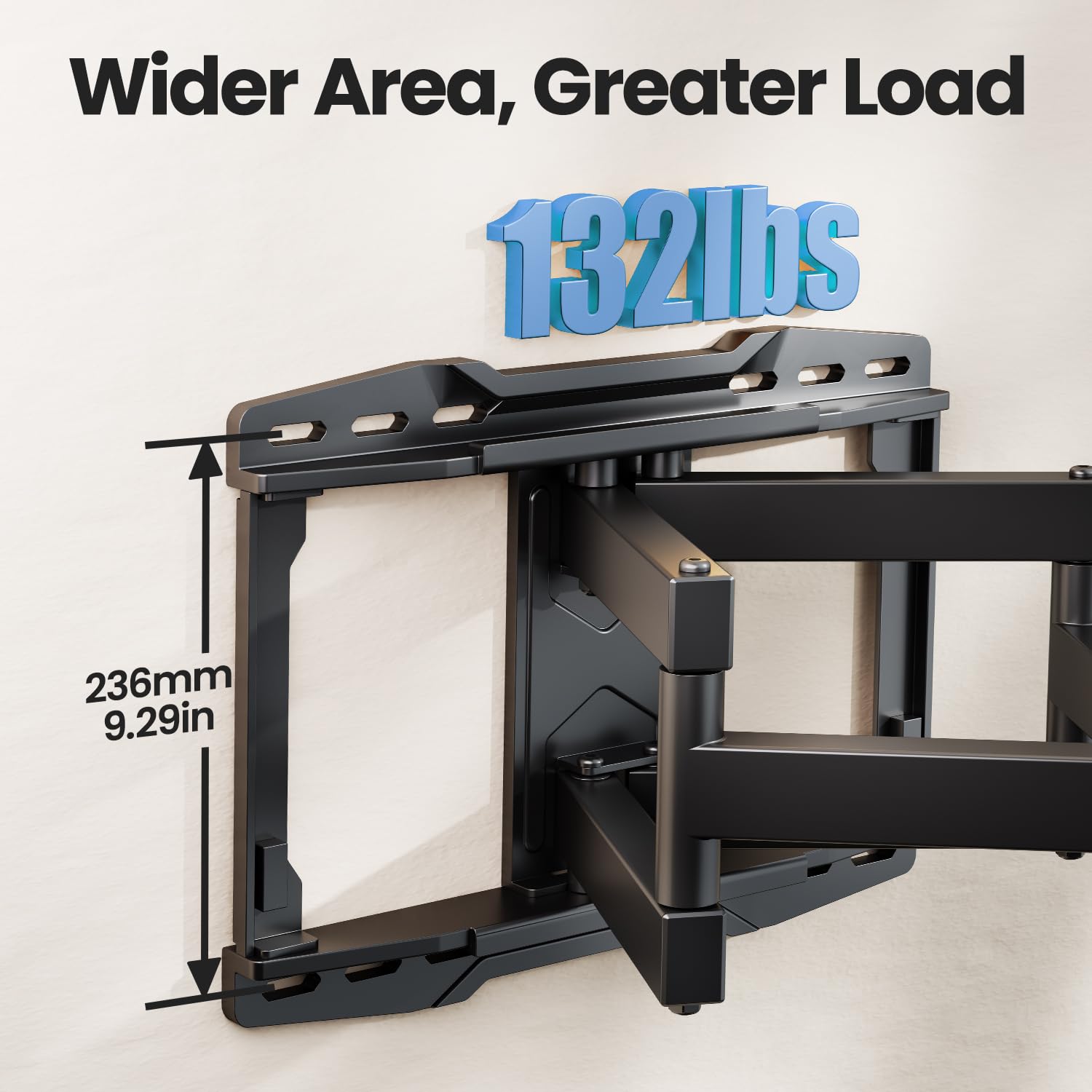 USX STAR Full Motion TV Wall Mount 37–90" UL Listed VESA 600x400 132lbs Swivel