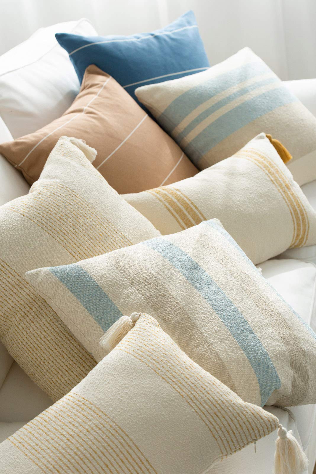 Hofdeco Beach Coastal Decorative Pillow Cover ONLY for Couch, Sofa, or Bed,