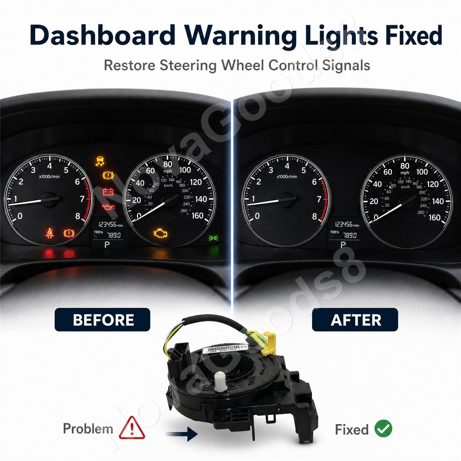 OPEN BOX Dash Clock for Dashboard Spring Replacement for Honda Civic 2016 2017
