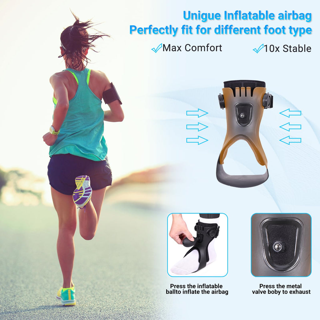 Malloraned AFO Foot Drop Brace,Medical Ankle Orthosis(Right Foot, Medium)