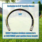 G-Sunny Brass Garden Hose Repair Kit 5/8 Inch Heavy Duty Connector Coupler Set