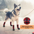BEAUTYZOO Waterproof Dog Socks to Prevent Licking Paws, Christmas Dog Socks for