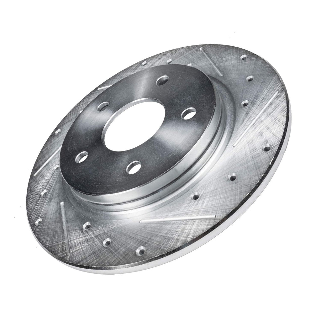 Detroit Axle - REAR Brake Kit for 2012-2018 Ford Focus Drilled & Slotted Disc