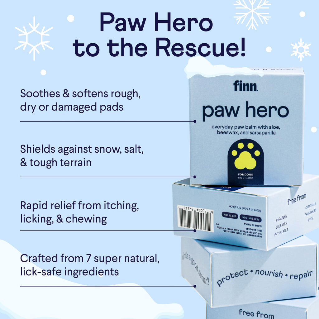 OPEN BOX - Finn Paw Hero Natural Dog Paw Balm | Winter Paw Protection from Snow,