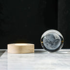 LOULIQIGIFT Crystal Moon Crystal Ball with Light Base Night Light 2.3Inches