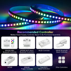 SEZO WS2812B LED Strip Light 3.3FT/1M 144LEDs/m Individually Addressable