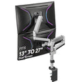 AVLT Dual Stacked Monitor Arm 13–27 inch Full Motion VESA Desk Mount Clamp