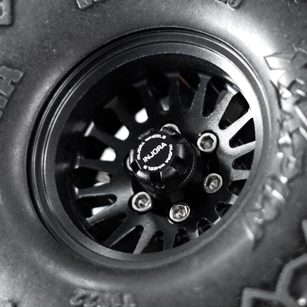 INJORA M2.5 Wheel Lock Nuts with Aluminum Cap for 1/18 RC Crawlers