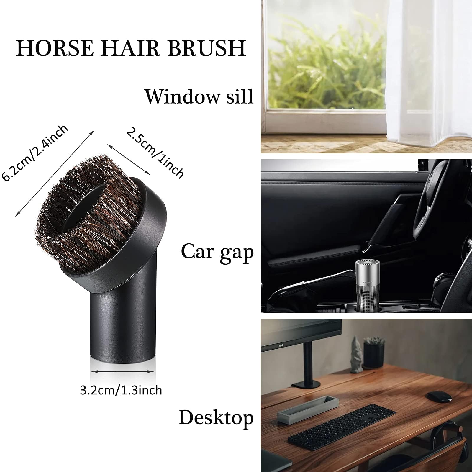 Alrens 8PCS Shop Vacuum Attachment Brush Set 1-1/4" & 1-3/8" Accessories