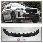 Carbon Fiber Front Bumper Lip Spoiler for BMW X3 G01 X4 G02 iX3 G08 2022-2024