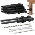 Andorm 20pcs 1/8" Cable Railing Tensioner Terminal Kit Black, Threaded Swage