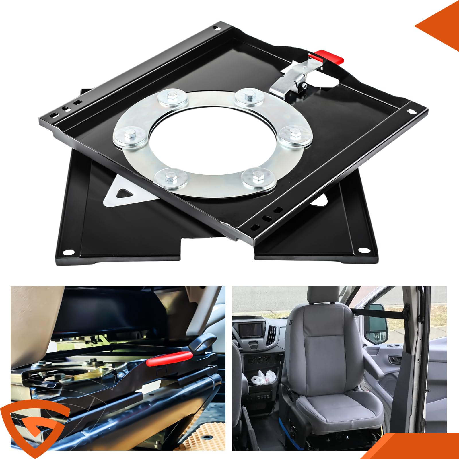 Seat Base 360° Rotation Motorhome Seat Swivel Base Mount Plate Fit for Ram