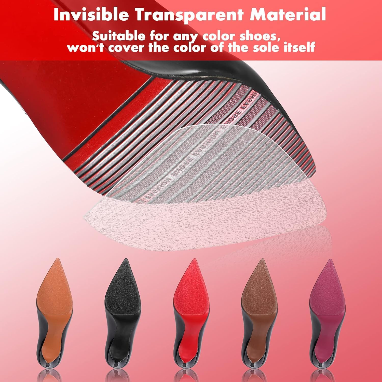8 Pack Red Bottom Sole Protector Anti-Slip High Heel Shoe Sticker for Louboutin