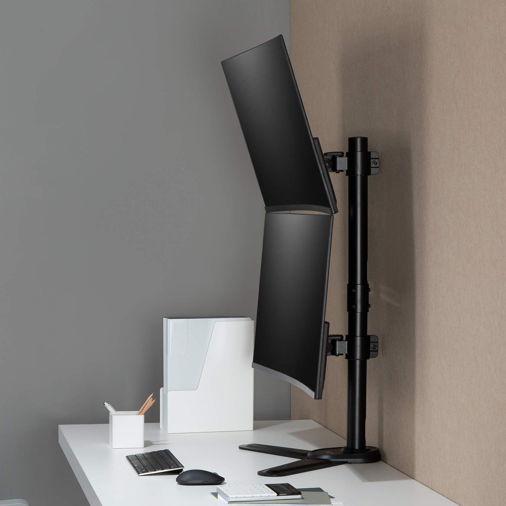 AVLT 34" Vertical Ultrawide Monitor Mount Stand Two Stacked 26.5 lbs Screens on