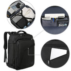 MATEIN 40L Carry On Travel Backpack Expandable Weekender Bag Black