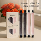 Heatless Hair Curler Set – 4PCS Velvet Overnight Blowout Rods for Heatless