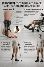 Foot Drop Brace AFO Brace for Walking – Ankle Foot Orthosis Drop Foot Brace for