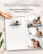 Artfeel Photo Album 4x6 300 Pockets Linen Cover Memory Book White Pages