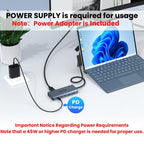 11-in-1 Surface Pro Docking Station, New Surface Dock 4K@60HZ HDMI, Surface