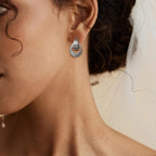 SHERLOVE Trendy Silver Knot Earrings for Women Chunky Statement Drop Dangle