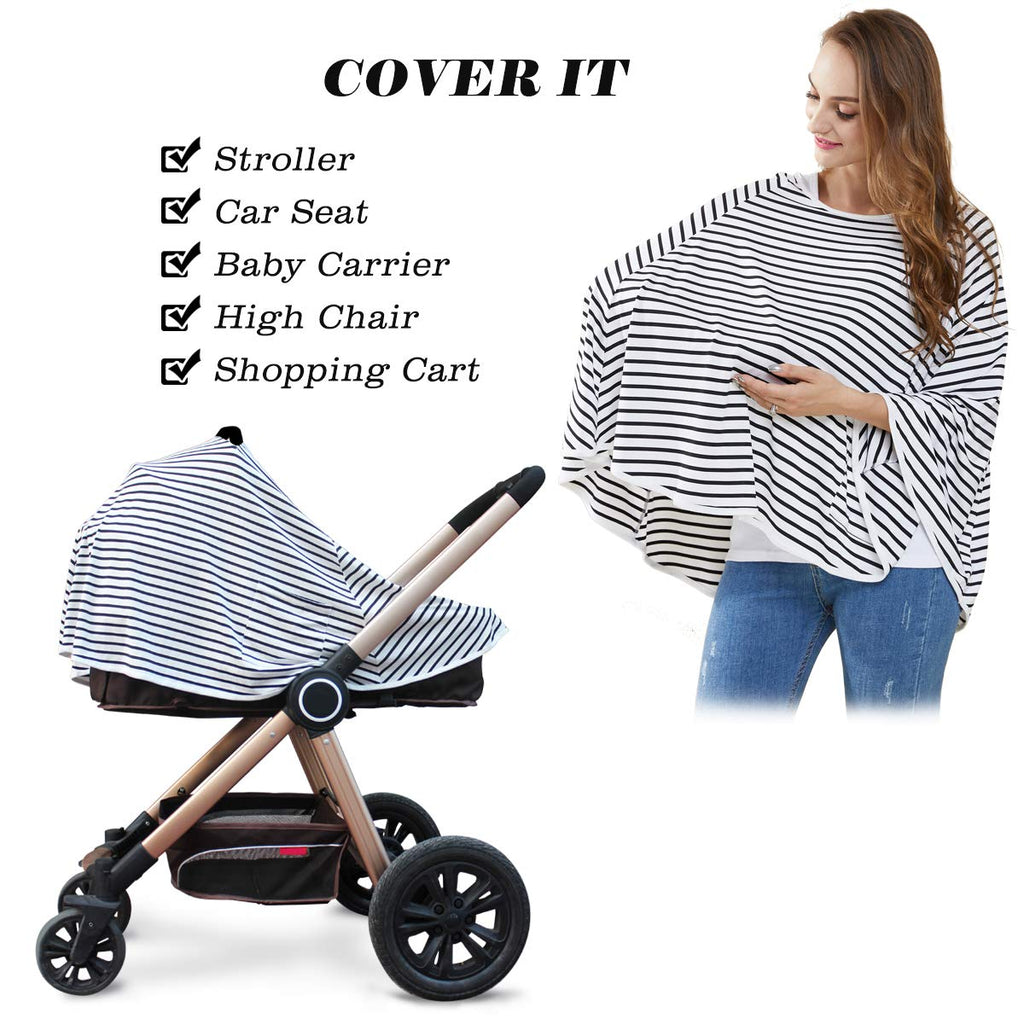 Baby Nursing Poncho Cover Breastfeeding Car Seat Canopy Stroller Cart Cover