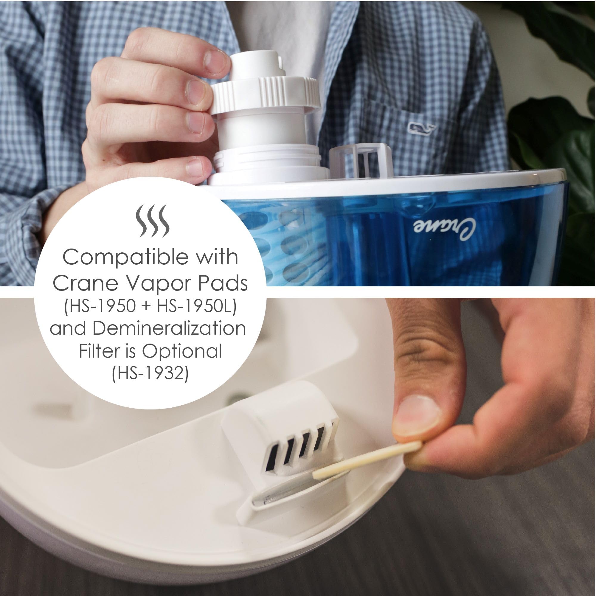 Crane Droplet Ultrasonic Small Air Humidifiers for Bedroom and Office, 0.5