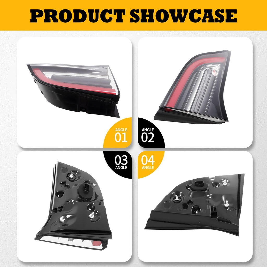 Jecoupoon 4 Pin Tail Light Compatible with Model 3 & Y 2021 2022 2023