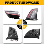 Jecoupoon 4 Pin Tail Light Compatible with Model 3 & Y 2021 2022 2023