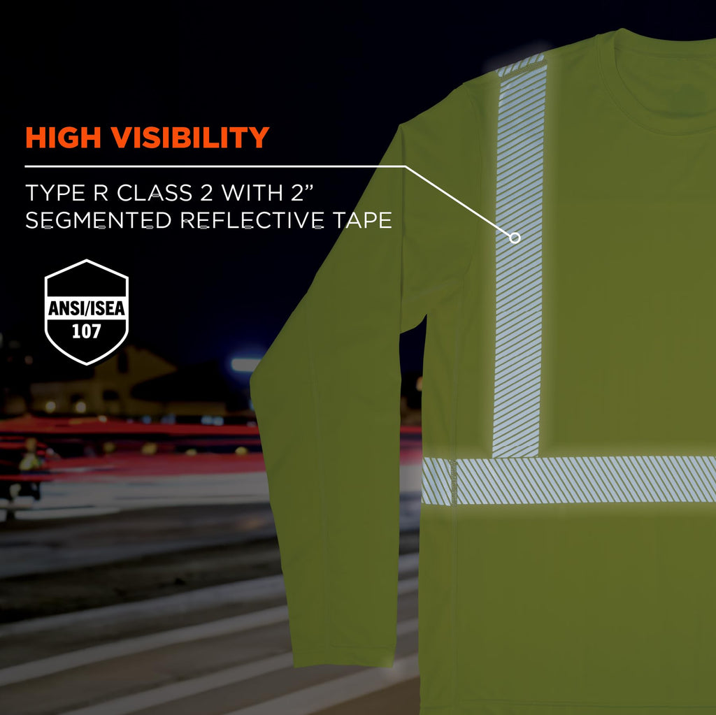 Ergodyne Chill Its 6688 Hi Vis Reflective Shirt, Class 2, Cooling Sun Shirt with