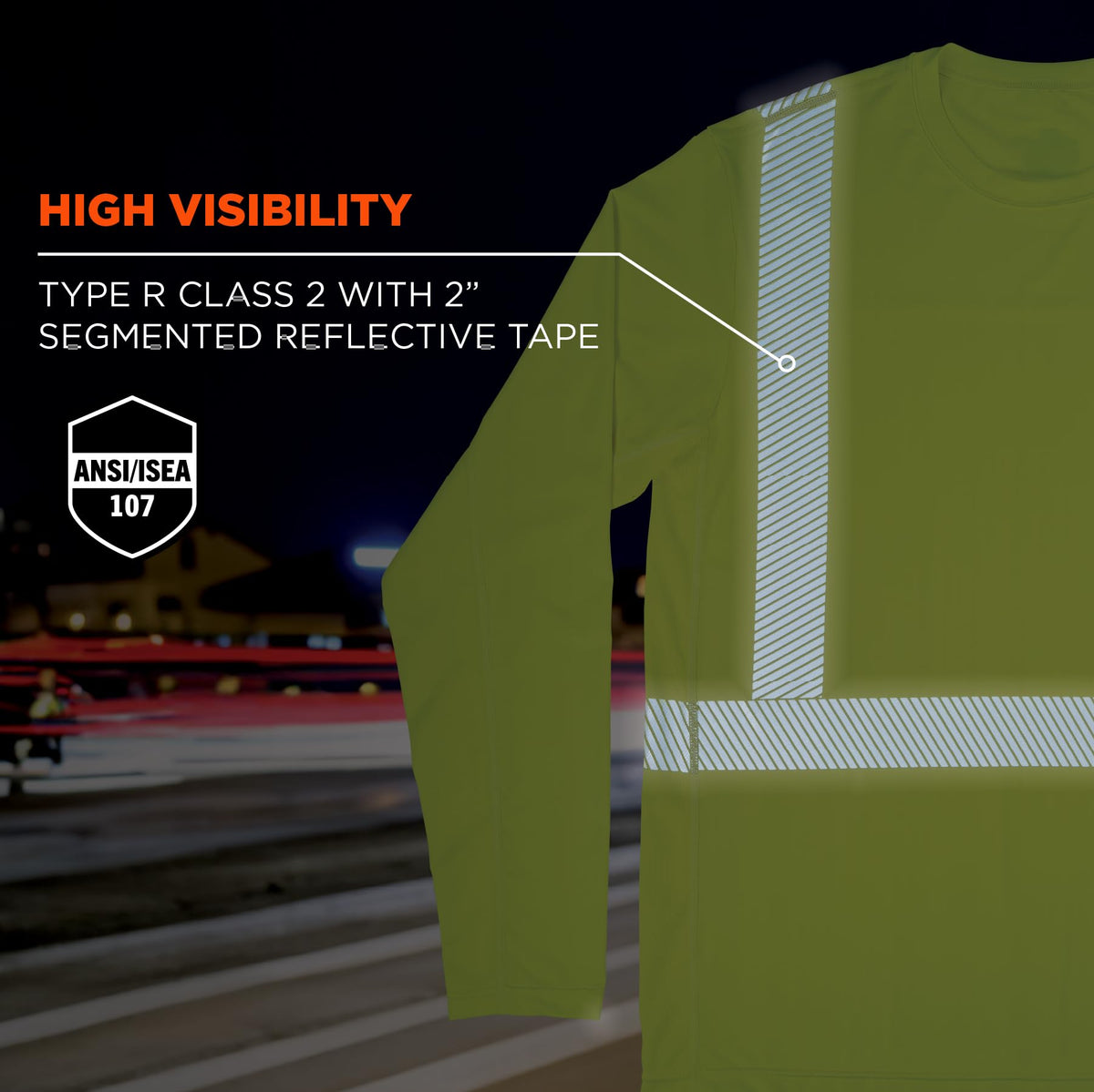 Ergodyne Chill Its 6688 Hi Vis Reflective Shirt, Class 2, Cooling Sun Shirt with