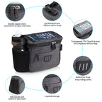 JXLHZLF Bike Handlebar Bag Large Front Storage Pouch 6.5 Inch Transparent