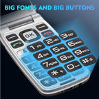 Mosthink 4G Unlocked Flip Cell Phone for Senior with Speed Talk SIM Card, SOS Big Button Basic Cell Phone for Elderly, 2.4'' HD Display, Big Volume, 1450mAh Battery with Charging Dock (Black)