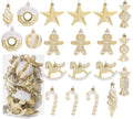 LANGXUN 20pcs Christmas Ornaments Set 2025 Tree Hanging Decor Candy Gingerbread