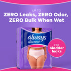 76 CT Always Discreet Adult Incontinence Underwear Large Womens