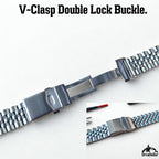 CSJU002 Solid jubilee Stainless Steel Watch Band for Casio Duro MDV106 / MDV107