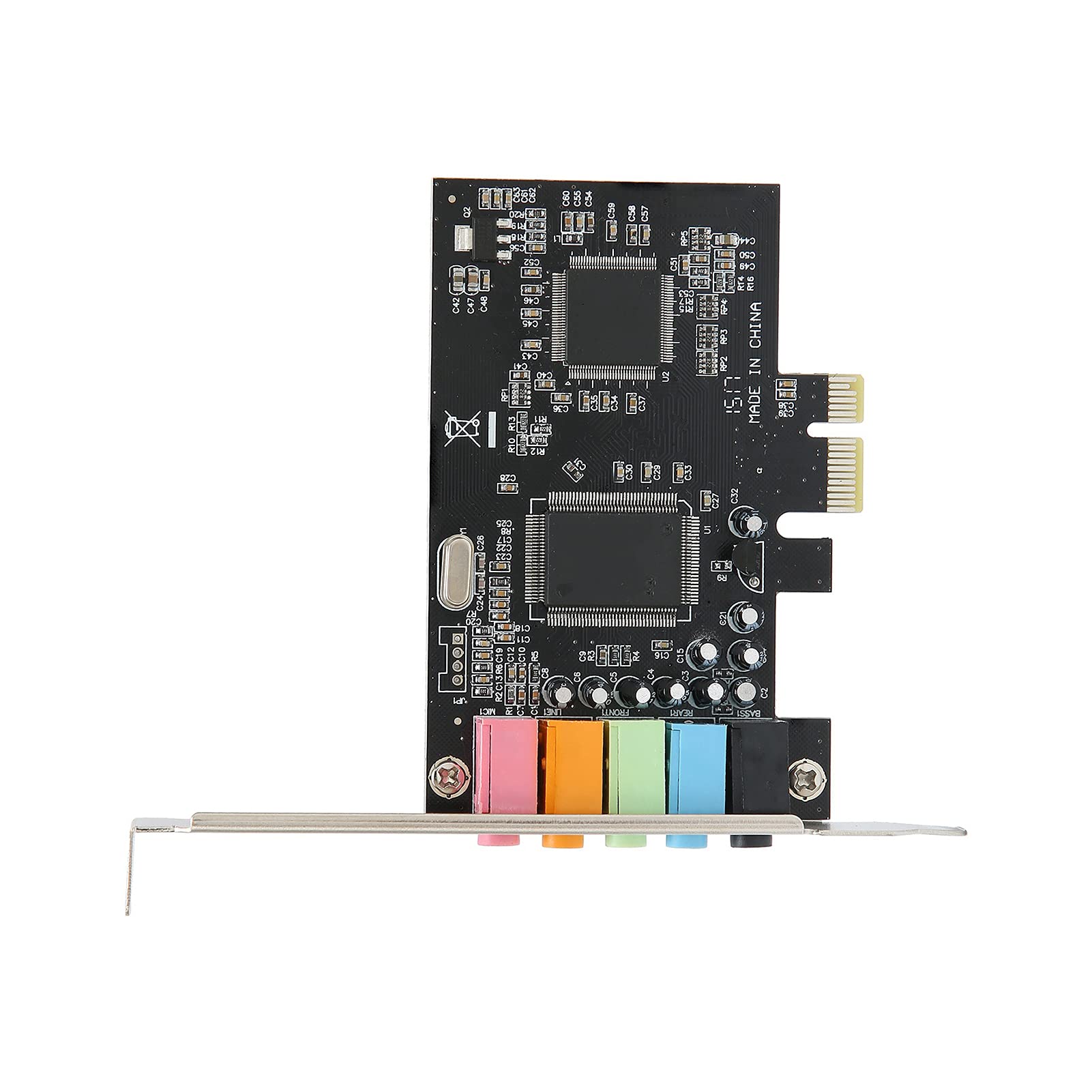 PUSOKEI PCIE Sound Card, 6channel Stereo Desktop Sound Card, 3D Stereo PCIe