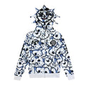 X- Large White OATSBAS Retro Lazy Style Hoodie for Men Women Fun Multi Angle