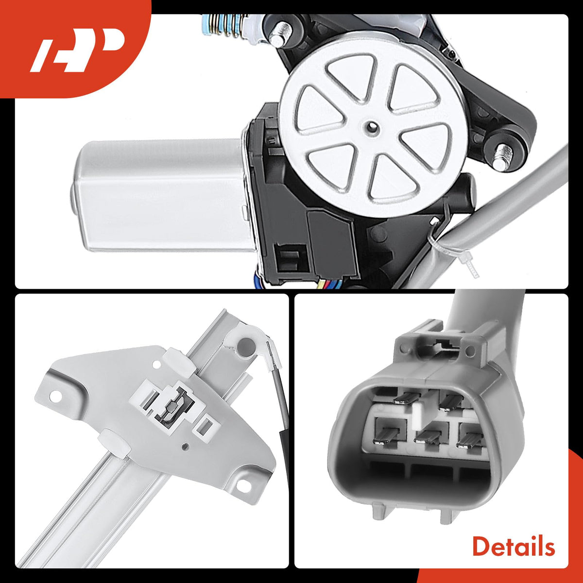 A-Premium Front Left Window Regulator Motor 5 Pin Compatible Toyota RAV4 96-00