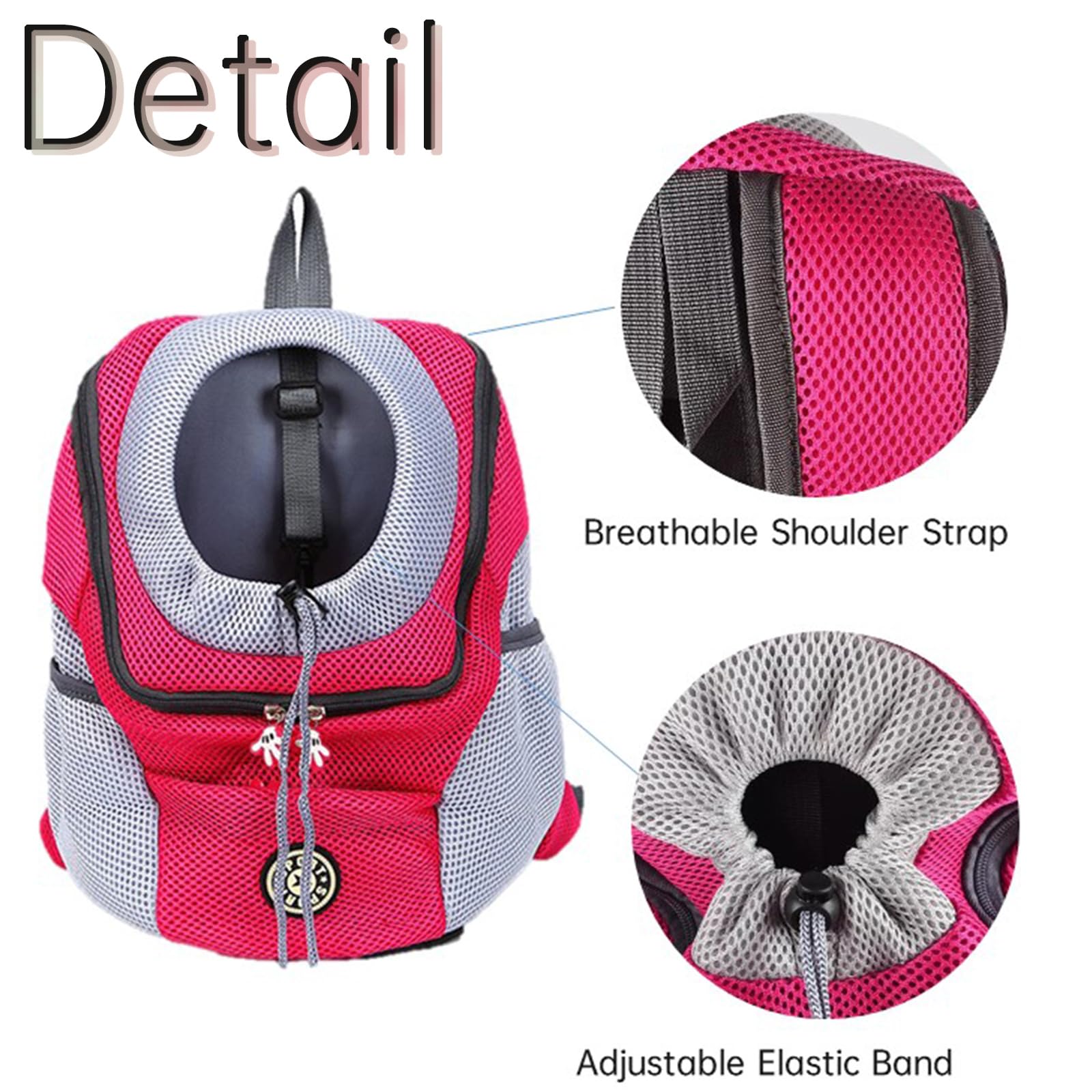 PAPIEEED Pet Carrier Backpack for Small Dog cat up to 2~26 lbs, Hands-Free Pet Travel Bag, Breathable Head-Out Design and Waterproof Bottom for Hiking & Travel