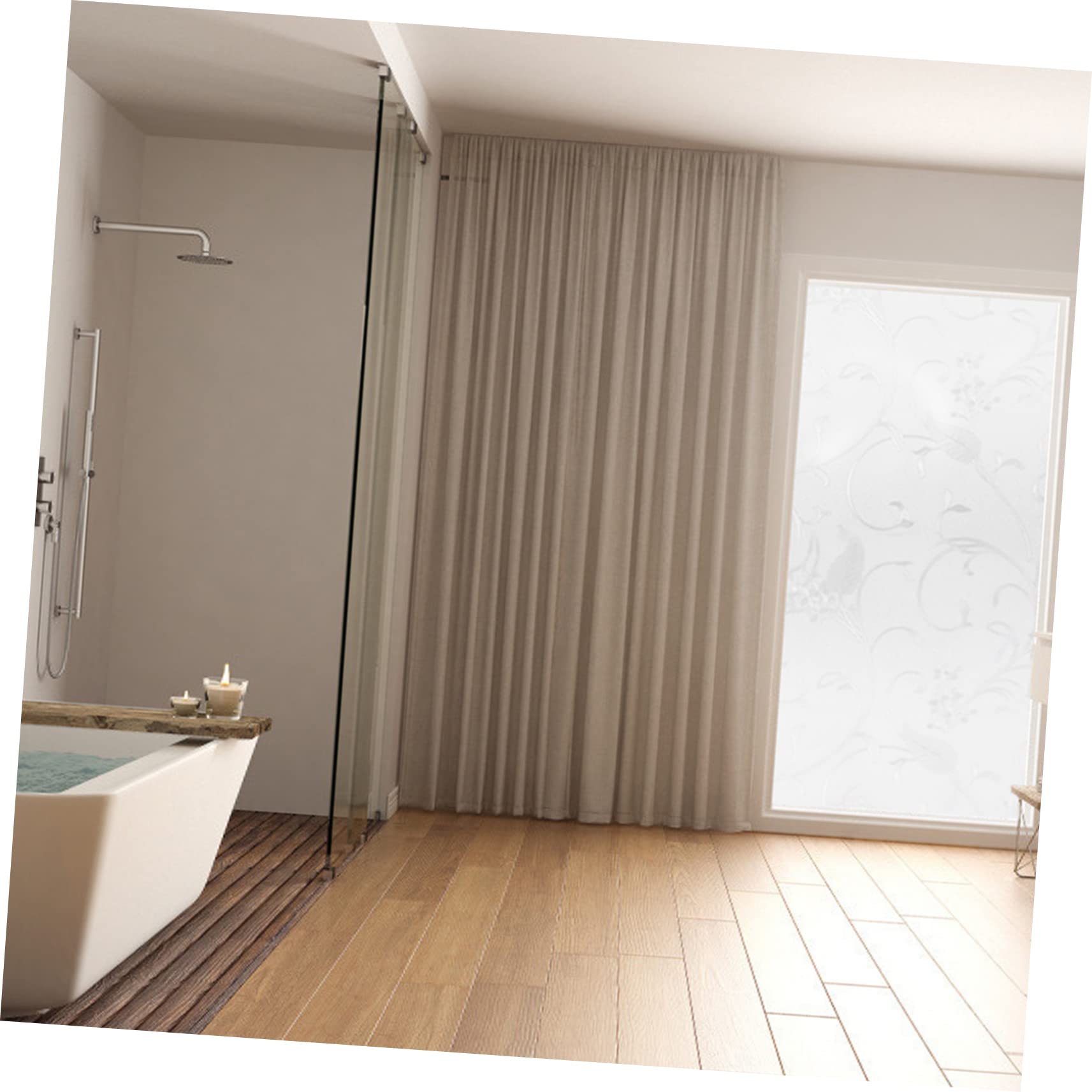 OHPHCALL Window Privacy Film Heat Frosted Sticker Static Cling Glass Door Film