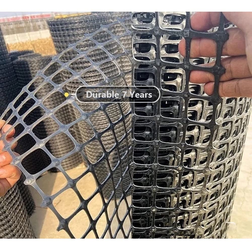 Plastic Mesh Fencing Safety Fence, Poultry Netting, with 50 Zip Ties, Reusable
