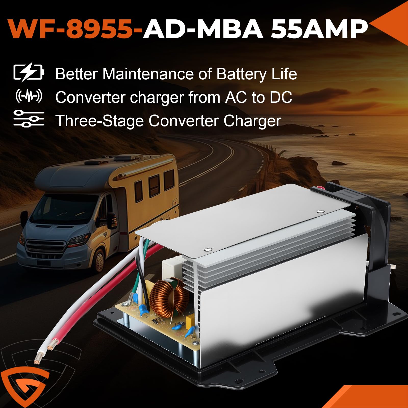 WF-8955-AD-MBA RV Power Converter Main Board Assembly 55 Amp for RV Trailer