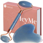 BAIMEI IcyMe Jade Face Roller & Gua Sha, Facial Beauty Skin Care Tools, Self