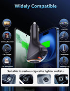 4 in 1 USB C Car Charger, 170W Multi USB Cigarette Lighter Adapter, Socket