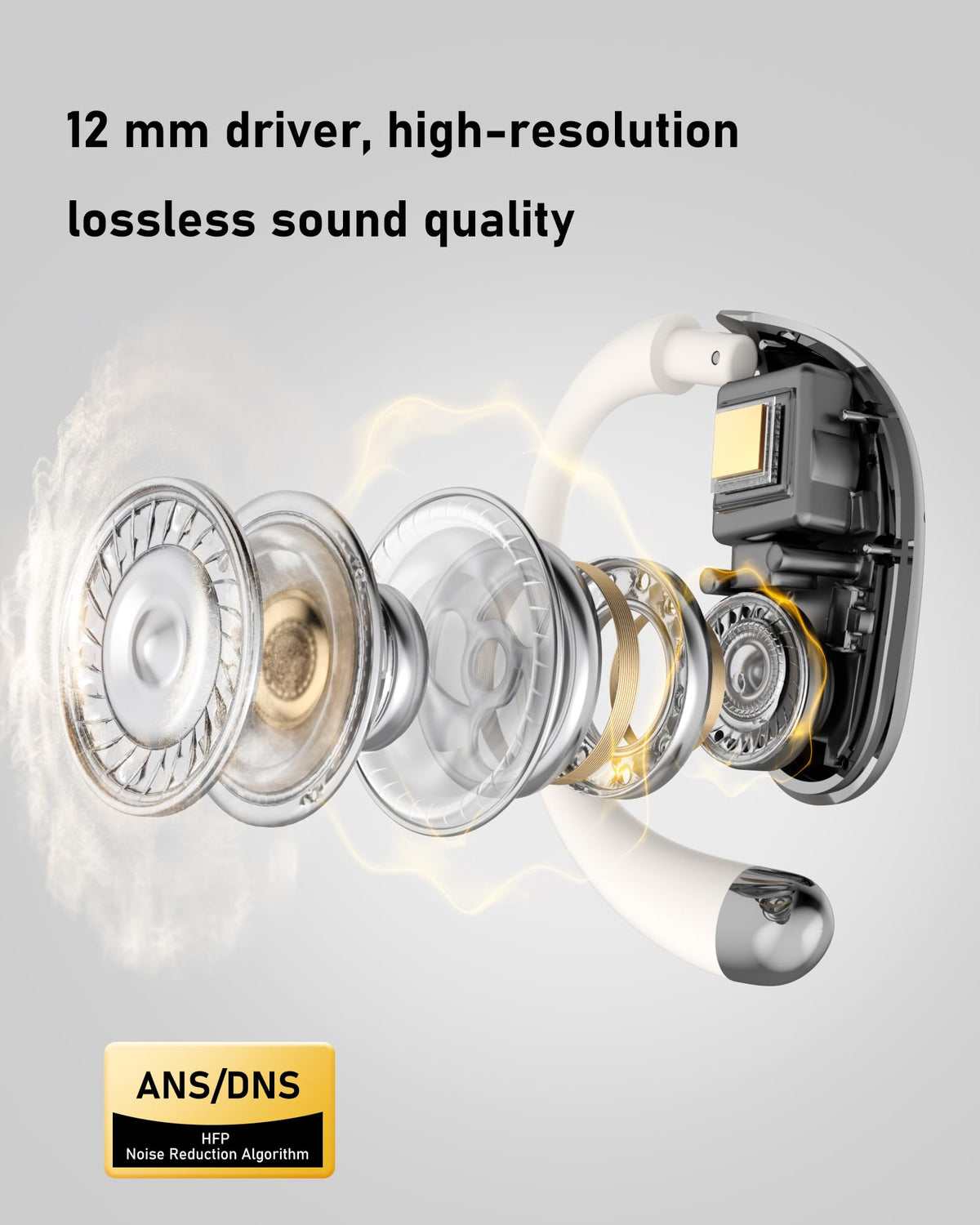 WIVTAK Open Ear Headphones Bluetooth 5.4, 62H Playtime, Air Conduction Wireless