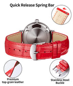BINLUN Leather Watch Band Genuine Calfskin Replacement Watch Strap Quick Release