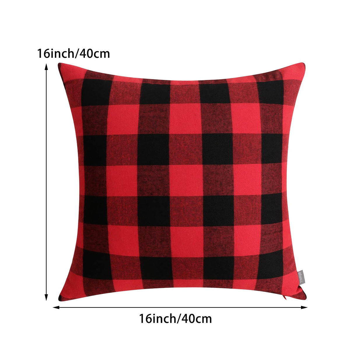 Thmyo 16x16inch  4-Pack Buffalo Check Plaid Throw Pillow Covers Farmhouse Rustic
